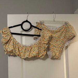 SHEIN White 2XL Polyester-Spandex Swimsuit- Clean Basic